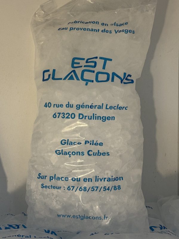 Sac EST GLAÇONS avec mentions Fabrication en Alsace et Eau provenant des Vosges
