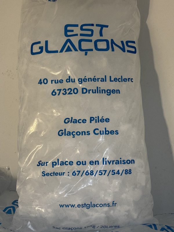Sac EST GLAÇONS gros plan logo